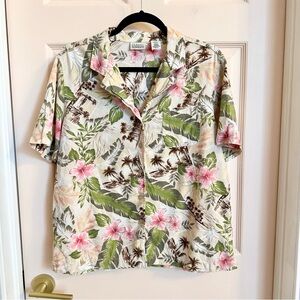 Cream classic elements Hawaiian button up
